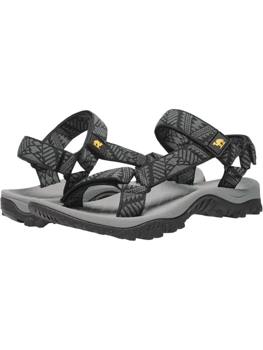 Men's Black Grey Comfortable Athletic Hiking Sport Sandals Outdoor Beach Shoes